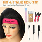 PasaRose 7Pcs Hair Wax Set for Non-Greasy Styling - Includes Wax Sticks, Finishing Sticks, Styling Combs, and Elastic Bands