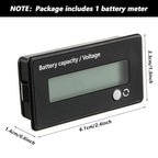 Frienda Dc 12v 24v 36v 48v 72v Battery Meter with Alarm Battery Capacity Indicator Monitor Voltage Meter and Lithium Ion Indicator(Blue Light)