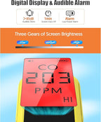 Carbon Monoxide Detectors, Portable CO Detector Battery Powered, Handheld Carbon Monoxide Monitor Alarm Detector with LCD Display for Home/Outdoor/Travel