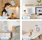 VEMONT 180°Foldable Portable Personal Fan Built-in 5000mAh Rechargeable Battery,Remote Control,Variable Stepless Speed.Hanging Design,Suitable For Home, Office, Travel,And Outdoor Use,Great Gift