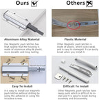 Push to Open Door Latch, 10 Pack Magnetic Push Latches, Adhesive Heavy Duty Touch Latch Hardware for Push to Open, Magnetic Door Catch for Cabinet Drawer Wardrobe Kitchen Door