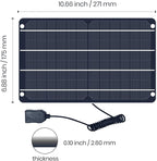 FlexSolar 6W Mini USB Solar Panel, IP67 Waterproof Monocrystalline Module DIY Kit with PET Material for Smart Phone, Small Fans, Monitor, Outdoor Security Camera