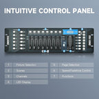 CO-Z 192 DMX 512 Stage DJ Light Controller Lighting Mixer Board Console for Light Shows, Party Disco Pub Night Club DJs KTV Bars and Moving Heads
