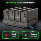 Lesaps 4Pack Rechargeable Reveal Lipo Lithium Battery Pack with Charger for Trail Camera Reveal X Gen 3.0, 2.0, X Pro 3.0, Pro, X Ultra 3.0, SK, XB, X - Upgraded LED Meter & Solar Charging