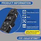 AMICAREP Master Power Window Switch Driver Side Compatible with 2012-2019 Dodge Grand Caravan Chrysler Town & Country 3+0 Pin Replaces# 68110871AA 68298871AA