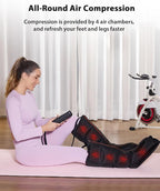 CINCOM Leg Massager with Heat and Compression for Circulation and Pain Relief Foot and Leg Massager Birthday Gifts for Women Men