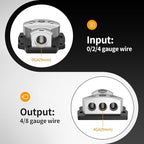RVBOATPAT 3 Way Power Distribution Block Car Audio Splitter 1 x 0 Gauge in / 3 x 4 Gauge Out Ground Distribution Block Amp for Automotive Car Boat 2 Pack