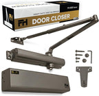 Finsbury Heavy Duty Commercial Door Closer Adjustable Size 1-6, Grade 1 ANSI/BHMA Certified, UL Listed, ADA Compliant, Hydraulic Backcheck & Delayed Action High Traffic (Duronotic)