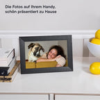 Aura Carver HD WiFi Digital Picture Frame, 10.1”, Add Photos with Aura App, Free Unlimited Storage - Wirecutter’s Pick for Best Digital Photo Frame 2022 - Gravel