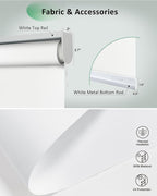 Yoolax Motorized Blinds App Control, Blackout Roller Shades for Windows, Cordless Automatic Shades Roller Window Blinds for Bedroom Living Room Office (Blackout Alpine White, 52" W x 72" H)