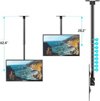 Sylvox Ceiling TV Mount, Outdoor TV Stand Supports Wall Mounting Multiple Angle and Height Adjustments, Multi-Purpose Ceiling Mount TV Bracket for 32-65 Inch Indoor and Outdoor TVs.