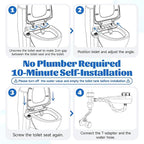 Bidet Attachment for Toilet Seat,Self-Cleaning Sprayer,Dual Nozzle Bidet with Adjustable Cold Water Pressure Control,Frontal & Rear Wash for the Elderly and Pregnant Women.Environmental Friendly Gift.