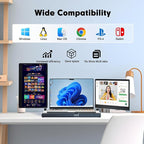2025 New Upgraded Laptop Screen Extender Portable Monitor,1080P FHD IPS Screen,Monitor Extender for Laptop,Fit for 13-17" Laptops, Plug & Play Compatiable with Wins/Mac/Android/Switch (Detachable 14")