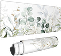 Green Gold Leaves and Branches Extended Big Mouse Pad Large,XL Gaming Mouse Pad Desk Pad,31.5x11.8inch Long Computer Keyboard Mouse Mat Mousepad with 3mm Non-Slip Base for Home Office Work