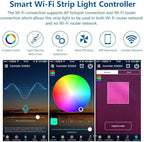 iNextStation Smart RGB WiFi LED Controller 4-Pin Output Compatible with Alexa/Google Home Assistant/IFTTT Android/iOS for SMD 3535 5050 2835 Color Changing LED Strip Lights