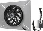 MEOZRI Basement Attic Crawlspace Ventilation Fan window Exhaust Fan Ultra-Thin Design Reversible Airflow (Medium-420CFM-13.8 * 11.8Inch)