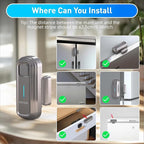 Daytech Refrigerator & Freezer Door Alarm - Adjustable 1-4 Minute Delay, 0-120dB Adjustable Siren, Door/Window Sensor for Home or Business (5 Pack, Gray)