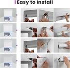 Astomi Motorized Roller Shades for Windows, Blackout Automatic Blinds, Smart Blinds, Voice Control, Work with Alexa, Google, Custom Size,Vinyl-Classic Black