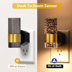 TOSZMOK LED Night Lights Plug into Wall, 2-Pack Bright Plug in Nightlights, Dimmable 0-100LM, Dusk-to-Dawn, Wall Sconce-Style, Auto-On/Off, Home Decor for Bedroom, Bathroom, Hallway, Kitchen, 3000K