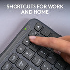 Logitech Signature Slim K950 Wireless Keyboard, Sleek Design, Switch Typing Between Devices, Quiet Typing, Bluetooth, Multi-OS, Windows, Mac, Chrome - Graphite