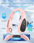 GAITIR Neck Air Conditioner, Portable Neck Fan with Cooling Plate 360°Cooling Airflow, 5000mah Rechargeable USB Fan Hands Free Bladeless Wearable Foldable Mini Fan for Men Women Home Office Outdoor