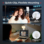 SmallRig M3 Magnetic Selfie Phone Light with Clip, 120 LEDs 2000mAh Rechargeable, 2700K-6500K, Portable Content Creators Fill Light for Video Recording, for iPhone/Laptop/Camera/Webcam (White) - 5640