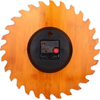 CIGERA 12 Inch Wood Wall Clock with Circular Saw Blade Dial, Handsaw and Hammer Pointer,Great Decor for Farmhouse,Garages and Man Cave