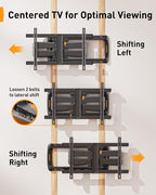 Perlegear Full Motion Sliding TV Wall Mount for 42-95 inch TVs up to 150 lbs with Cable Management, Fits 12″/16″/24″ Wood Studs, Swivel TV Mount Bracket, Tool-Free Tilt, Max VESA 600x400mm PGTVM41B