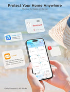 Govee WiFi Water Sensor 1 Pack, Smart Water Leak Detector, 100dB Adjustable Alarm Suit for Home and Basement, Water Leak Alert with Email & APP Push (Only Support 2.4G Wi-Fi)
