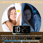 Loud Alarm Clock for Heavy Sleepers Adults/Kids, Dual Vibrating Alarm Clock Bed Shaker for Hearing Impaired/Deaf, 7.5’’ Large Display with Dimmer, Weekday/Weekend Mode, Nightlight, USB Port, Snooze