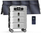 IEE SP5000 Solar Generator 5000W, 7680Wh Power Station with 2x200W Solar Panels, 5 AC Outlets(9000W Surge), 120V/240V Dual Voltage, LiFePO4 Battery for Home Backup Outdoors Camping RV Emergency