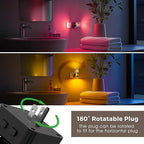 L LOHAS LED Night Lights Plug into Wall,[2-Pack] Dusk to Dawn Nightlight,9 Colors Changing,Adjustable Brightness,Acrylic Decorative Night Lights for Bathroom,Wedding,Birthday Gift