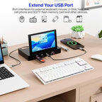 5-Inch Mini Monitor with USB HUB & Raspberry Pi Mount Holes, Type-C One-Cable Connection&Speakers, All-in-One Storage Dock, IPS Portable Screen for PC monitoring, Gaming/Streaming/AIDA64 DIY Partner