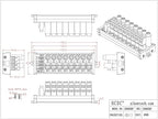 Screw Mount AC 24-250V 8 Channel Pluggable Side Wiring Terminal Block Power Distribution Fuse Module, HCDC HD065RP