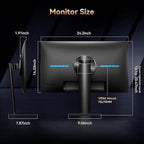 27 Inch Computer Monitor - Fast IPS 2K QHD 2560 x 1440 Desktop Monitor 100Hz FreeSync 100% sRGB TÜV Eye Care PC Gaming Screen Support Vesa Height/Tilt/Swivel/Pivot for Office Work (HDMI 2.0 & DP1.4)