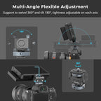 SmallRig Camera Monitor Mount Lite with Cold Shoe, Swivel 360° and Tilt 180° Holder for Field Monitor, LED, Flash and Video Shooting Photography Accessories, Max Load Capacity of 90° Tilt 3.2kg