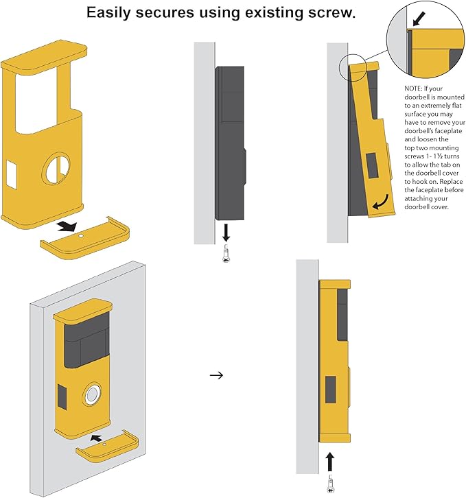 Garden Video Doorbell Cover (Compatible with Ring 3, 3 Plus, 4, Battery Plus, and Battery Pro) (Brass)