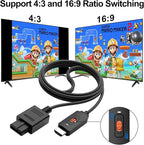 Azduou N64 to HDMI Converter Converts N64 Game Console Video Signal to HDMI Signal Easily Connect The Game Console to HDTV Adapter/Converter（Support N64，SNES，SFC，NGC 4 in 1）