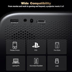 Projector with WiFi and Bluetooth: [Auto Focus/Keystone] - NICPOW Full HD 1080P 4K Supported Portable Bluetooth Projector for Gaming Devices and Phones - Ideal for Indoor Outdoor Use - Grey
