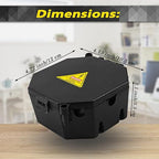 MIARALA Black Open Splice Junction Box (10 Pack), Splice Box Wire Electrical Junction Box with Cover V0 Flame Retardant Rating(Highest Level)