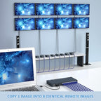 150m HDMI Splitter Extender 1x8 Transmit Remote 1080P Audio Video Over Cat5e/6 Ethernet Mirror 8 Screens Support Loopout Remote 1 in 8 Out for TV