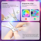 ATHONO 100 ft(2 Rolls of 50ft) IC+RGB,Led Lights for Bedroom,Music Sync Color Changing,Led Strip Lights,with Remote App Control, Led Lights for Room Home Kitchen Decor Party