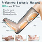 QUINEAR Leg Massager with Heat and Air Compression,Foot and Calf Massager for Circulation and Pain,Compression Boots with 3modes and 3 Intensities,Gift for Dad Mom
