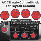 4 Pack - 2nd Gen Tacoma Accessories AC Knob Upgrade - 2005,2006,2007,2008,2009,2010,2011,2012,2013,2014,2015 Tacoma Climate Control Dial Mods Set - for Toyota Interior Replacement Kit