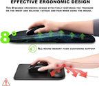 KUOSGM Mouse Pad Wrist Support, Ergonomic Mouse Pad with Massage Dot, Comfortable Computer Mouse Pad for Laptop, Wrist Rest Pain Relief Mousepad with Non-Slip PU Base for Office & Home, 12 x 8 in