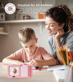 3-in-1 Visual ADHD Timer for Kids & Adults with Planning Board, Task Timer, Chore Chart & Visual Schedule Planner, Autism & ADHD Tools with Checklist for Homeschool Supplies, Home, School (Pink)
