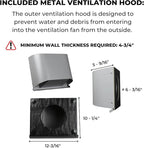 VENTS-US TwinFresh Comfo RB1-50-2 - Ductless ERV Through-the-Wall Single Room Ventilation Fan, 30 CFM, Energy Recovery Ventilator with Remote Control and Humidity Sensor