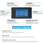 AC 80-260V 100A Multi-Function Power Monitor LCD Digital Display Voltage Current Frequency Power Factor Energy Meter Ammeter Voltmeter with Split Core Current Transformer