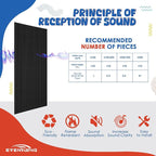 10 Pack Acoustic Panels,47.2”x23.6“x0.4” Acoustic Wall Panels,Large Soundproof Panels,Self-Adhesive Sound proof Panels for Walls,Acoustic Treatment for Recording Studio&Office,Black