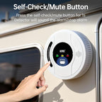 4-in-1 RV Propane Gas Detector, RV Carbon Monoxide Detectors, Smoke Detector, Natural Gas Detector, CH4/CO/LPG/Smoke Alarm, Battery Powered,LED Indicator,Surface Mount,for Travel Trailer,Truck Camper